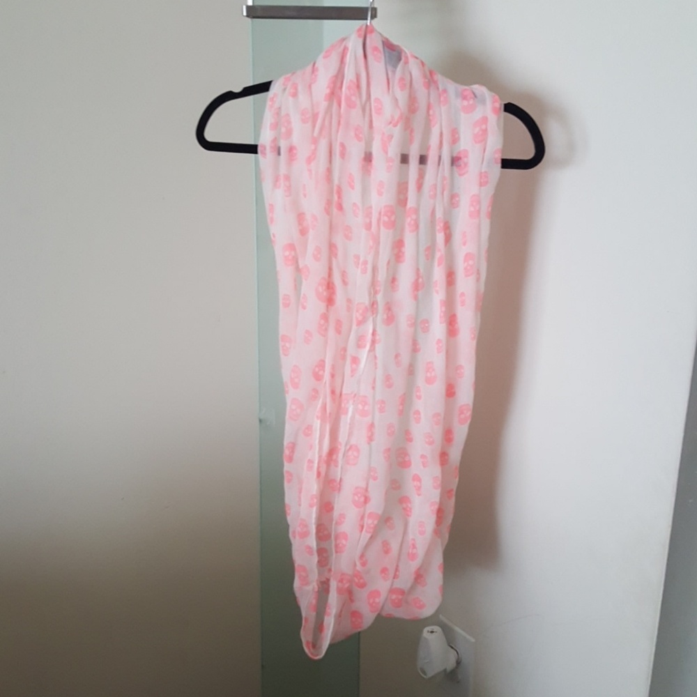 Pink Skull Infinity Scarf